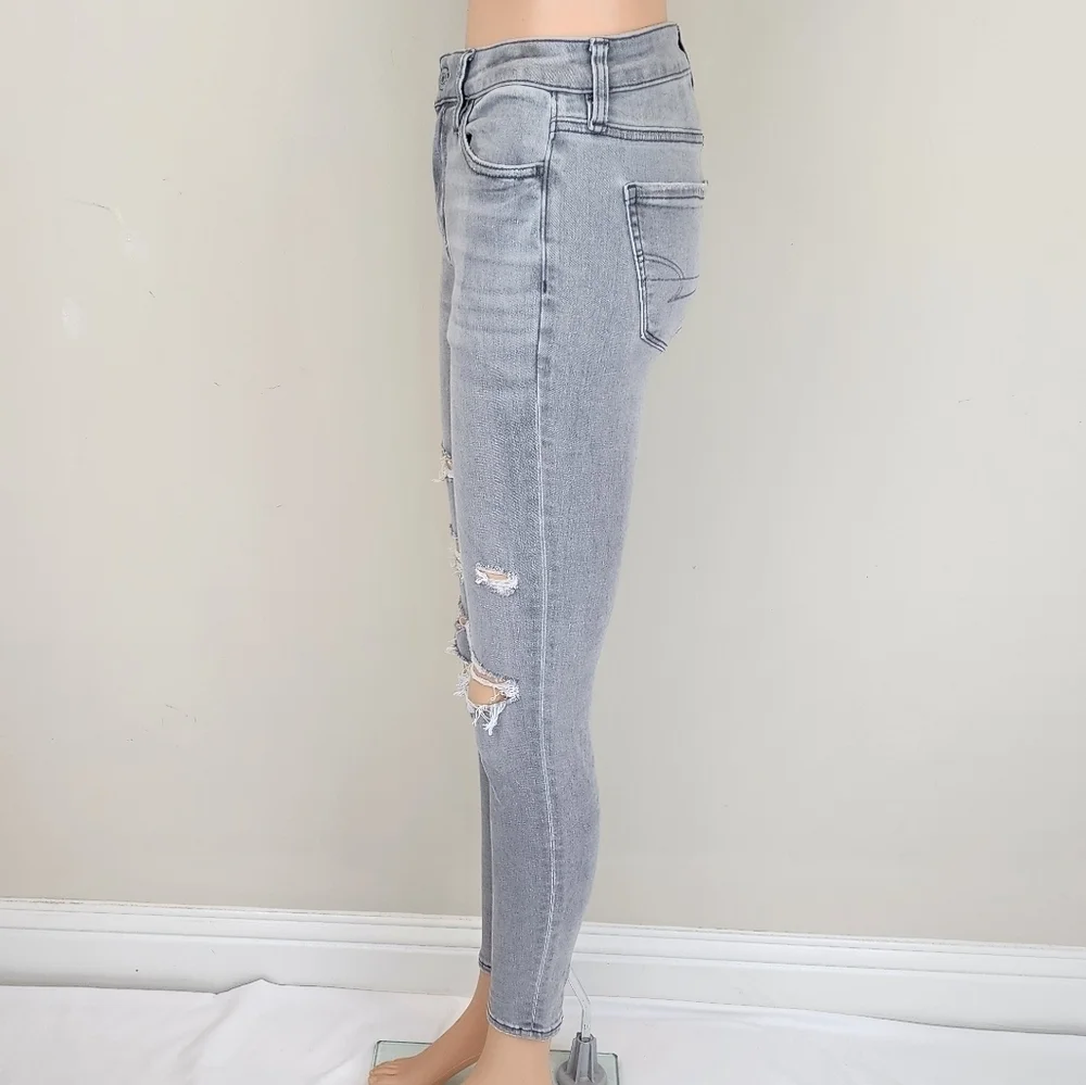 American Eagle  Grey Next Level Stretch Hi Rise Jegging